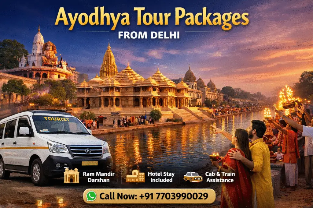 Ayodhya Tour Packages from Delhi – Ram Mandir Darshan, hotel and cab package by TraveloTrend